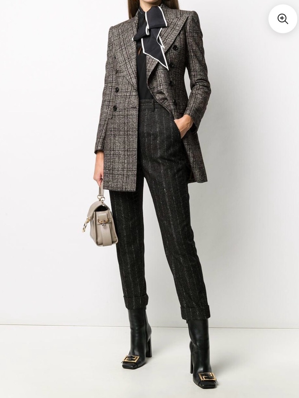 Dolce & Gabbana Black Pinstripe Woman's Dress Pants
